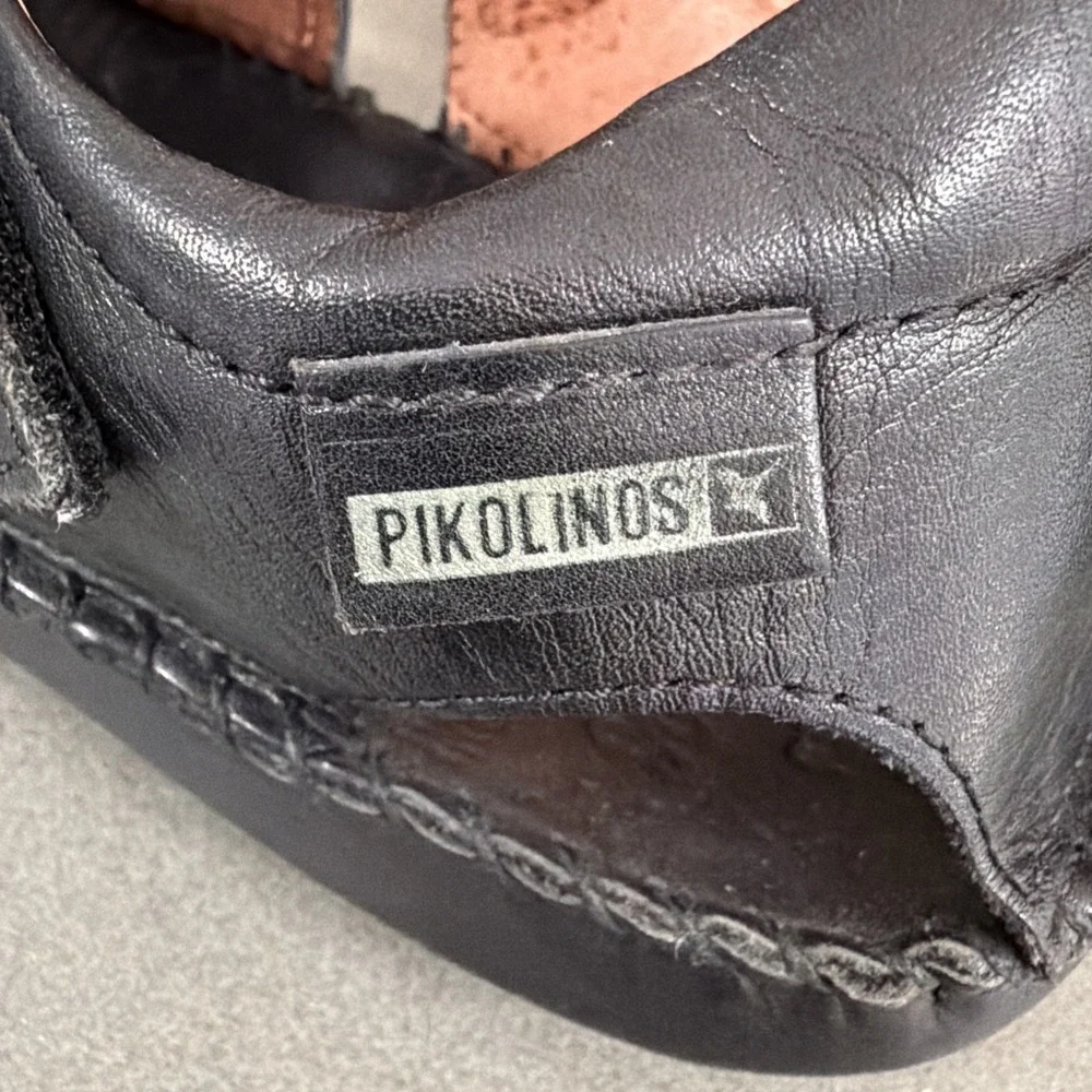 Pikolinos Tarifas Black Leather Men's Sandel In Size 43